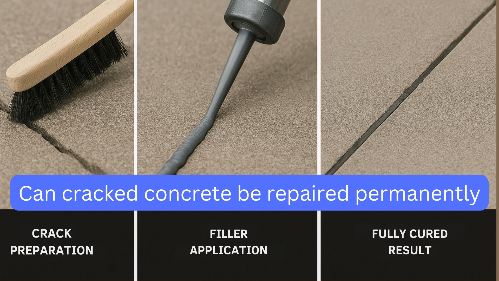 Can cracked concrete be repaired permanently?