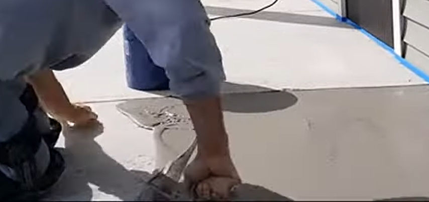 resurfacing the spalled concrete
