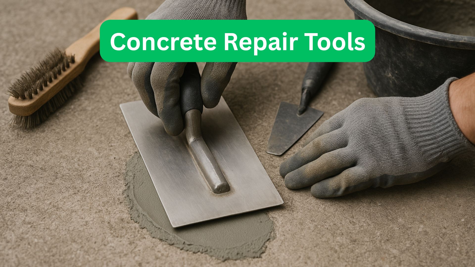 What tools are needed to repair concrete?