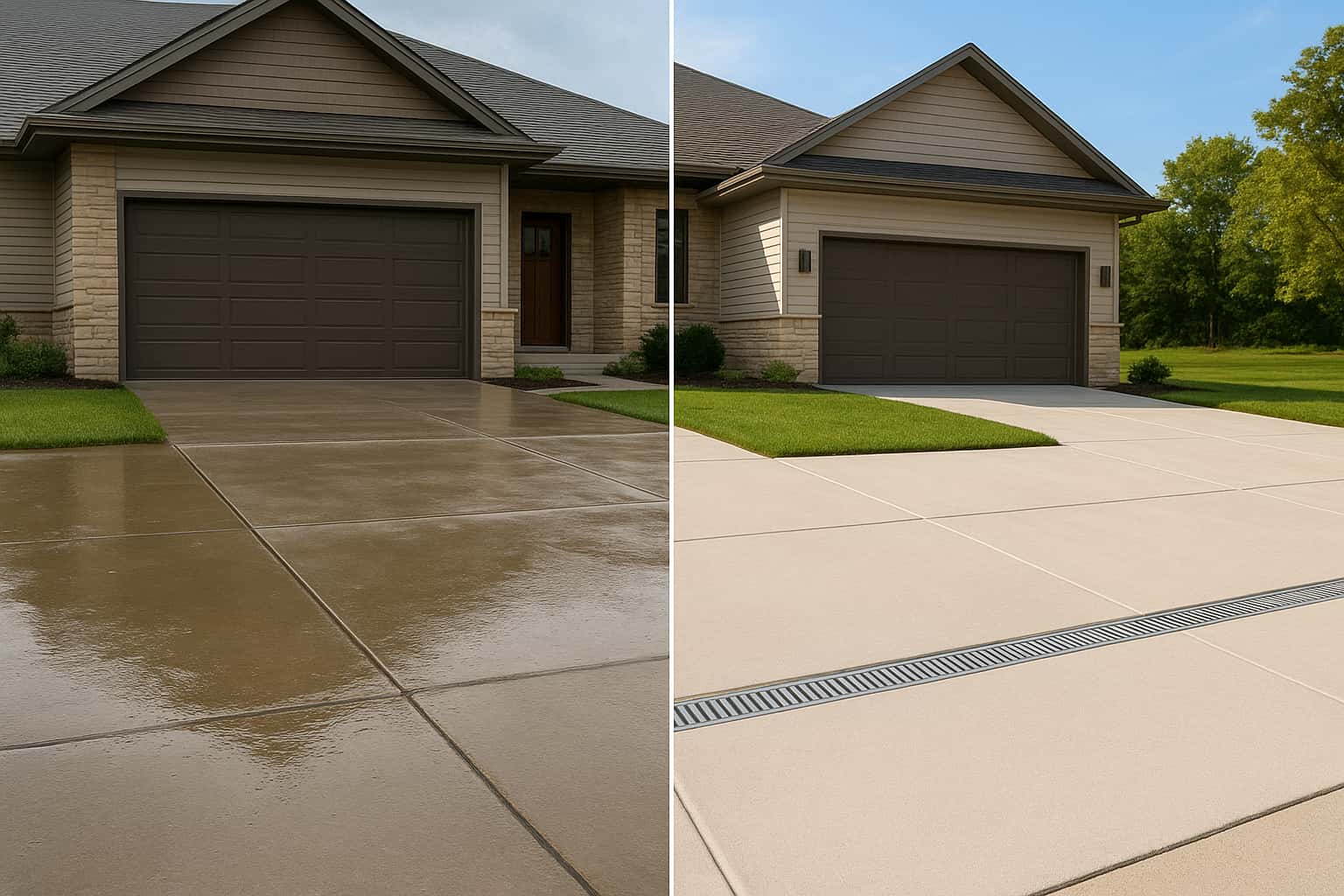 Can You Add Drainage Solutions to a Concrete Driveway?