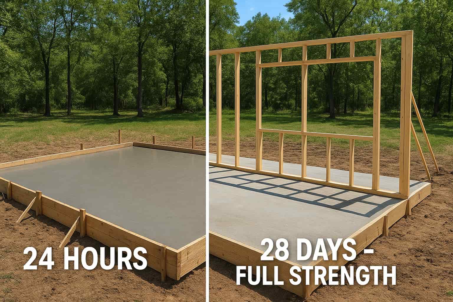 How Long Before You Can Build on a New Concrete Slab?
