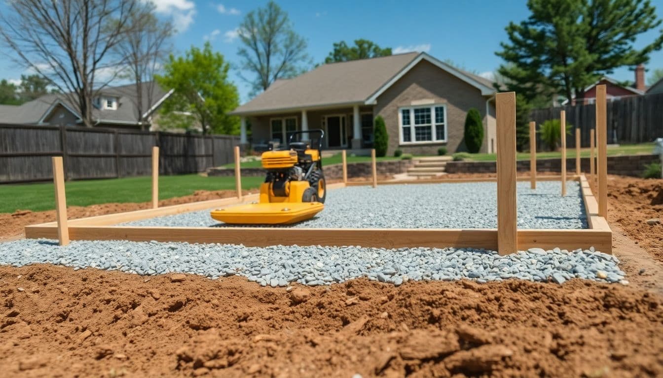 How do I prepare my yard for a concrete project?